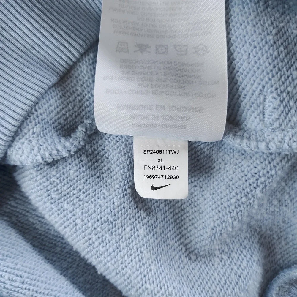 Nike Sportswear Hoodie Kids XL Blue All Over Logo Graphic Pullover FN8741-440